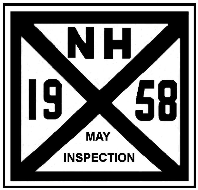 (image for) 1958 New Hampshire Inspection Sticker
